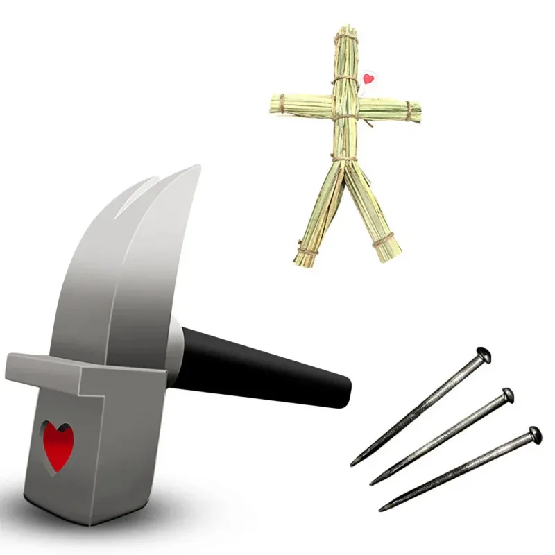 Kugisaki Nobara Props Jujutsu Kaisen Japanese Anime Halloween Cosplay Accessories Wooden Plastic Hammer Scarecrow Nail