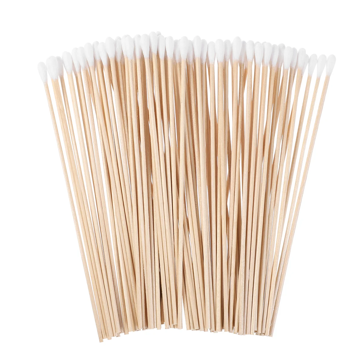 Pedicure Double Sided Cotton Swabs Pointed Tip Bamboo Wooden for Ear Cleaning Medical