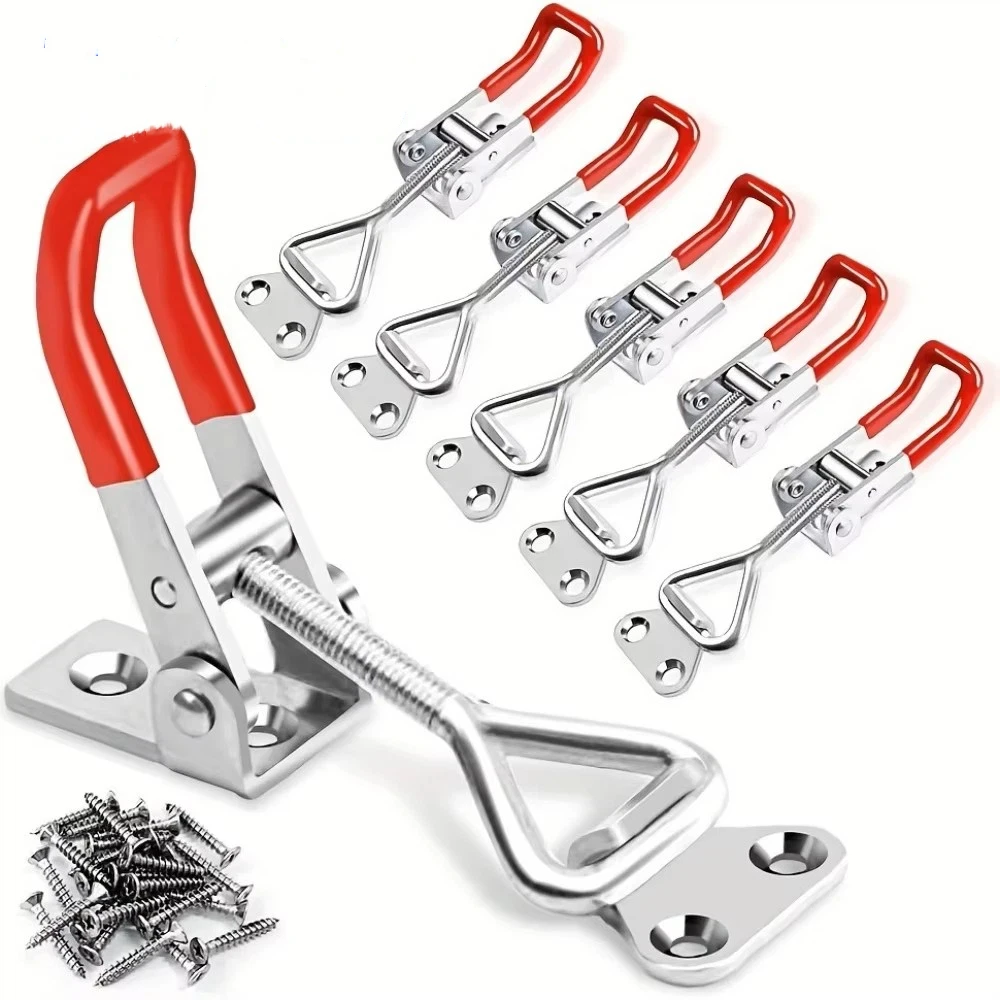Adjustable Toggle Clamp Latch Heavy Duty Toggle Latches Holding Capacity Pull Latch Clamp For Smoker Lid Jig Tool Box Ca