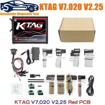 Ktag V7.020 V2.25 Rode Pcb Rode Europese Ecu Programma Tool Master Onbeperkt Token Bdm Voor Kess V2 V5.017 Eu Versie Online Kess