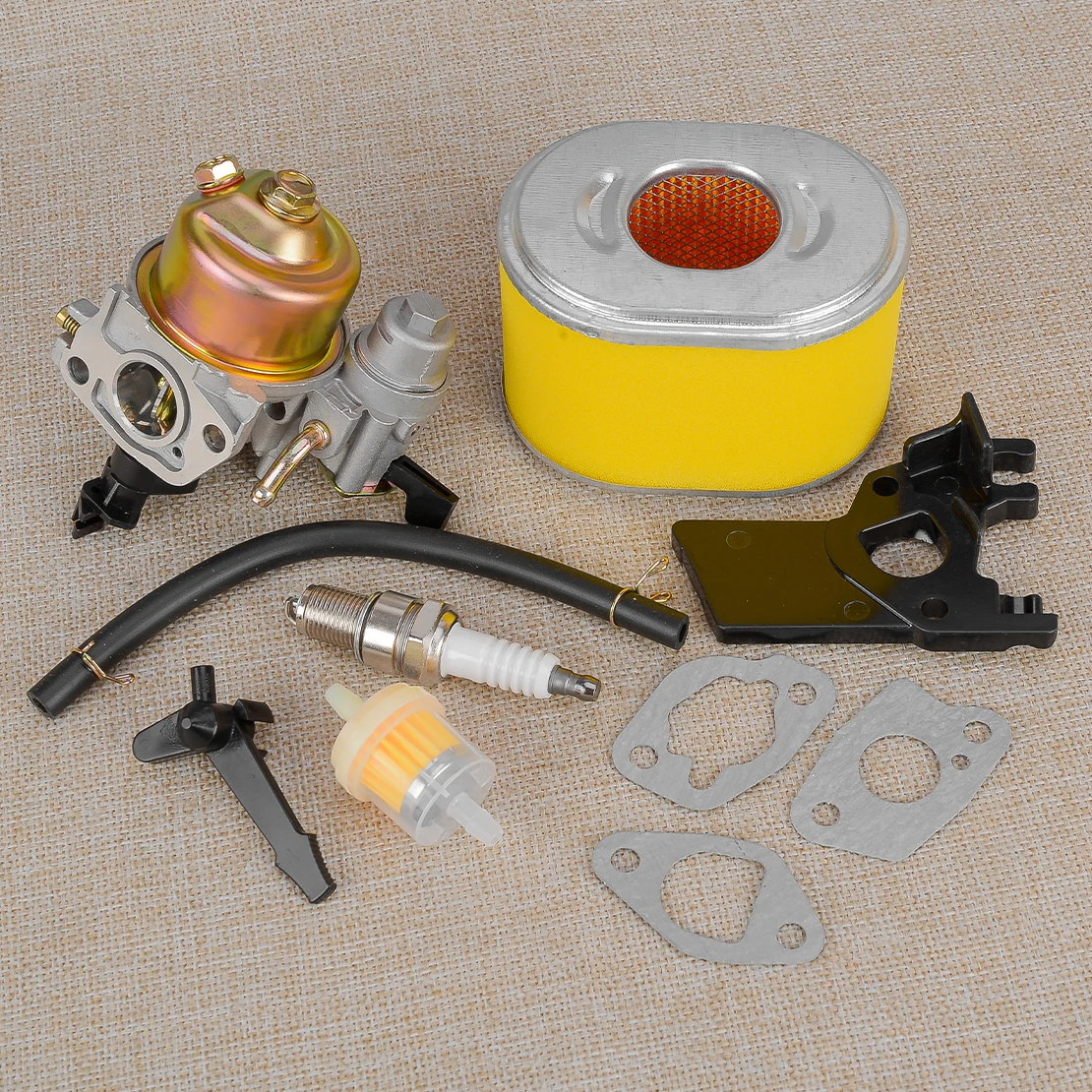 Carburetor with Air Oil Filter Spark Plug Gasket Hose Bracket Spacer Plate Kit Fit for Scheppach HP1100S HP2000S Vibrating Plate