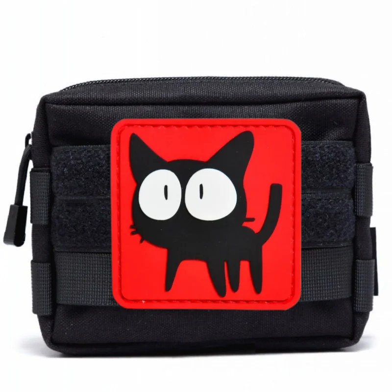 Parche PVC gato negro – Insignia moral táctica con gancho y bucle - imagen 5