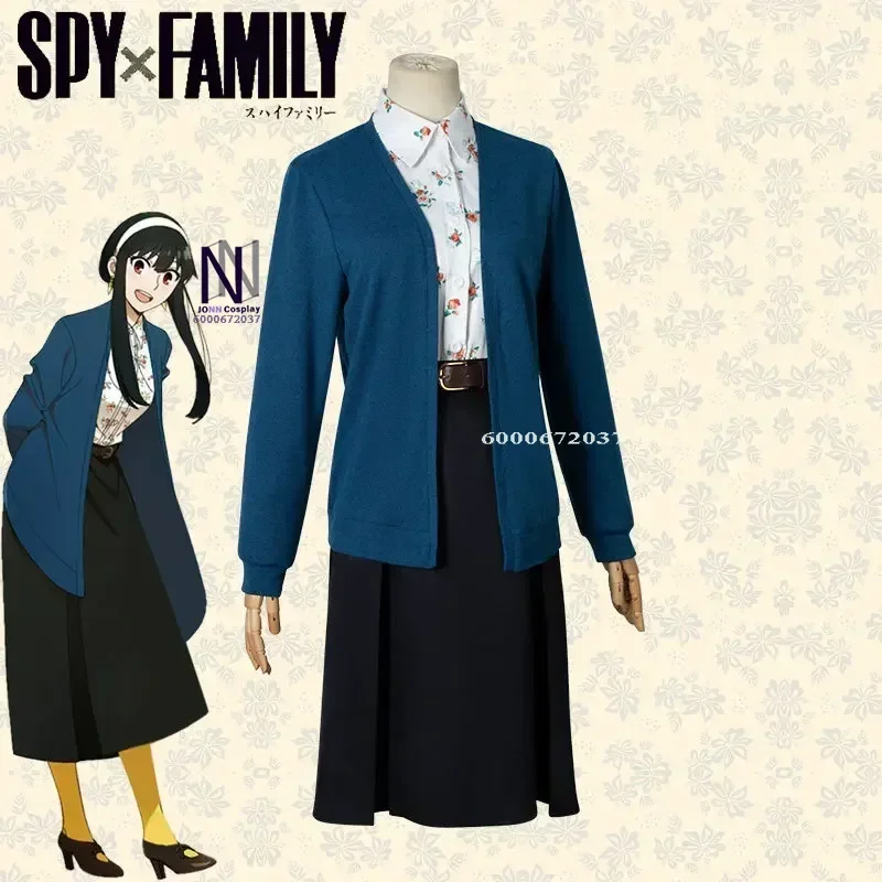 Anime Spy Family Yor Forger Cosplay Costume for Adults Kids Girls Suit Outfit Uniform Floral Design Halloween Party Hot Sale