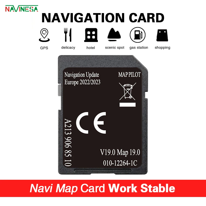 

A213 New for Mercedes Garmin Map Car Pilot SD Card V19 A2139068510 GPS 2022/2023 Europa