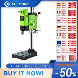 ALLSOME Mini Bench Drill Bench Drilling Machine Variable Speed Drilling Chuck 1-16mm For DIY Wood Metal Electric Tools