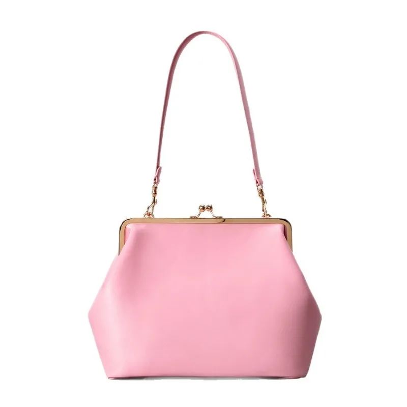 Fashion Crocodile Pattern Large Capacity Frame Kisslock Shoulder Bag 2026 Spring/Summer New Designer Clip Shell Women Bag
