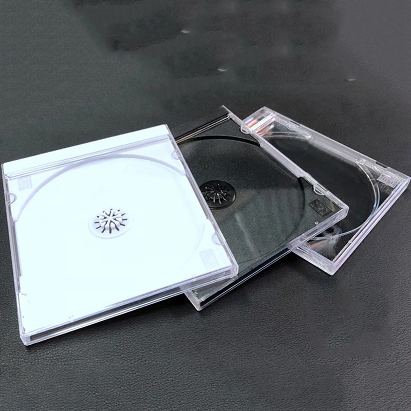 Portable Plastic DVD Case Portable CD Clear/White Storage Box Album Package Durable Optical Disk Cartridge For Home Cinema Shop