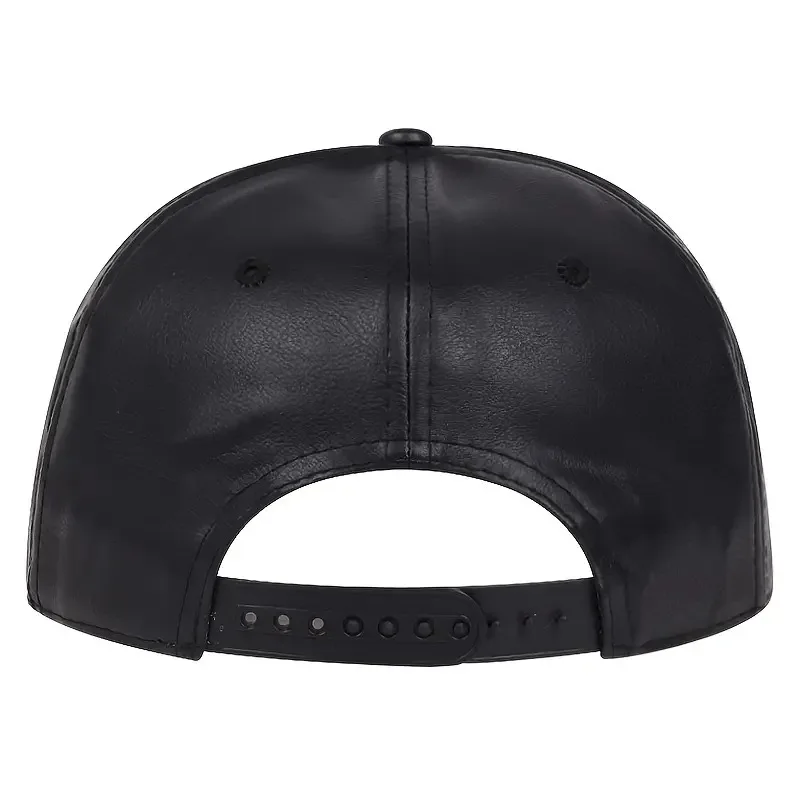 PU Leather Flat Brim Hats for Men Women Hip Hop Baseball Snapback Blank Caps Solid Fitted Caps Kpop Frees Hipping