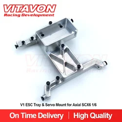 VITAVON CNC Alu7075 V1 ESC Tray & Servo Mount for Axial SCX6 Jeep Wrangler Trail Honcho 1/6