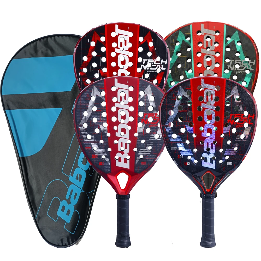 Babolat padel Tennis Racket 12k Carbon Fiber Rough Surface High Balance with EVA SOFT Memory Padel Paddle Padel Tennis Racket