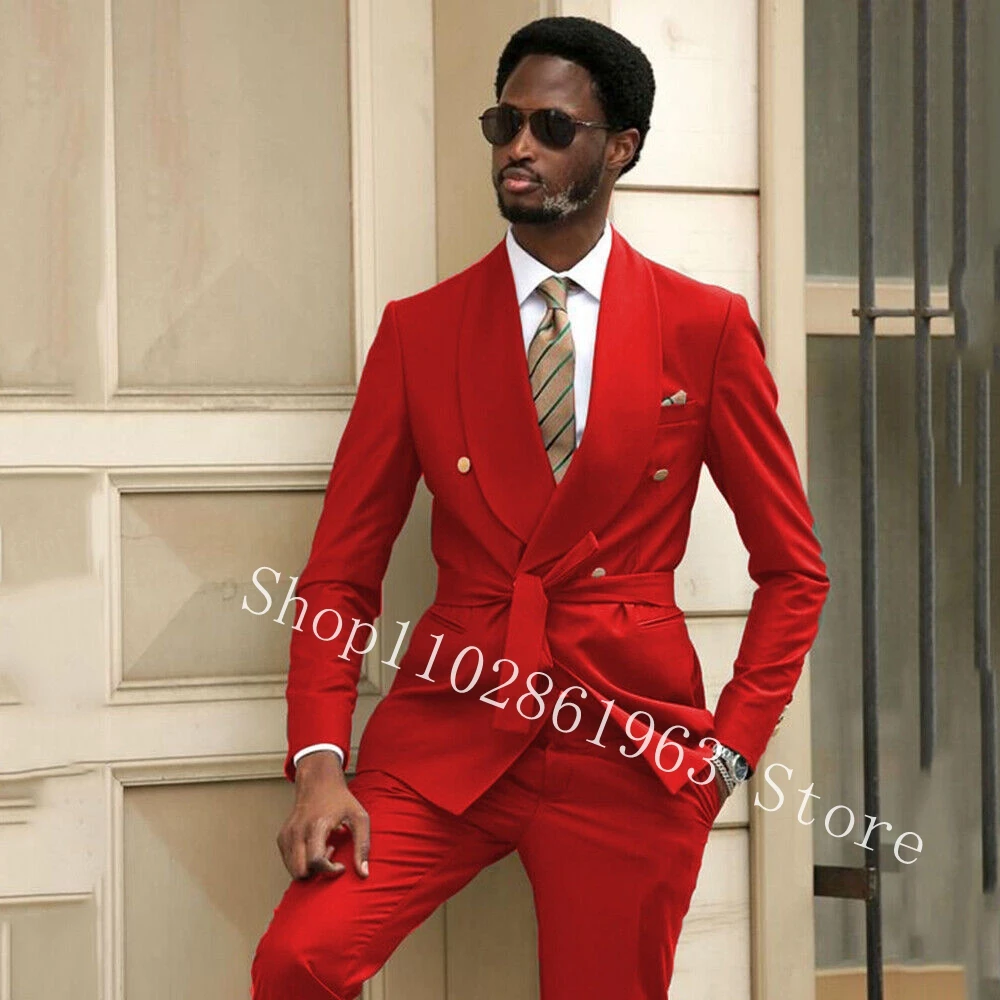 Latest Men Suits Blazer Pants Designs Slim Fit Double Breasted 2 Pieces Best Men Wedding Tuxedos Groom Wear Trajes De Hombre