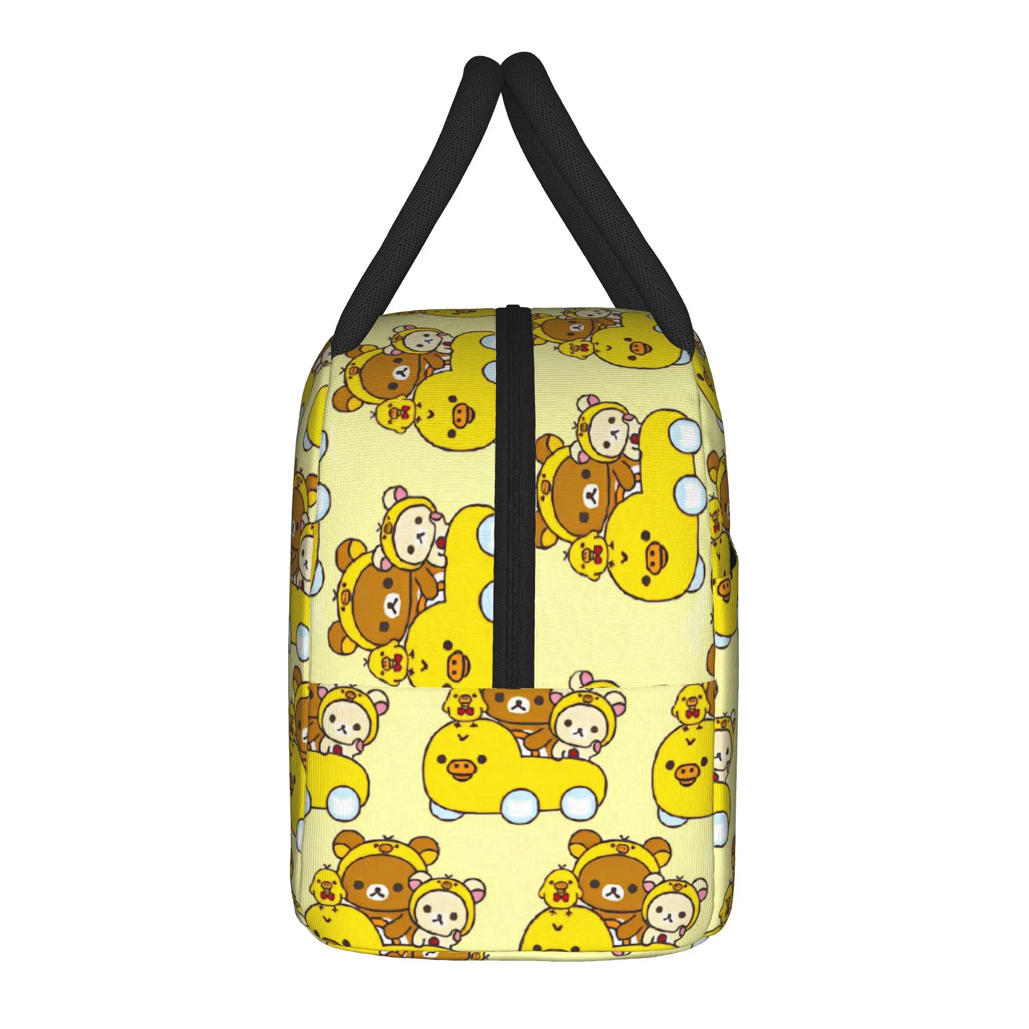 Rilakkuma Cartoon Insulated Lunch Bags Cooler Bag Reusable,Meal Container  High Capacity Tote Lunch Box Bento Pouch School