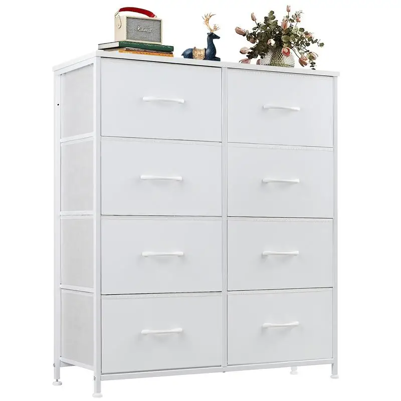 

Dresser for Bedroom Drawer Dresser Organizer Storage Drawers Fabric Storage Tower, Chest of Drawers with 8 Fabric Bins