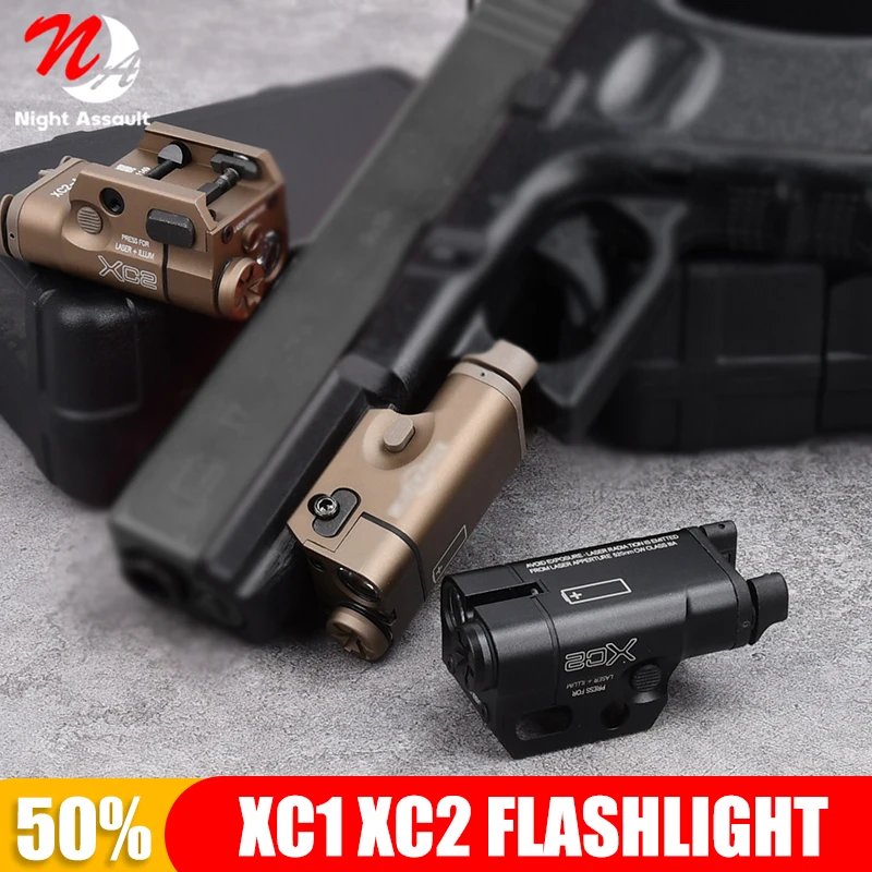 Tactical SF Weapon Gun Light Metal Suref XC1 XC2 Pistol Hunting LED For Glock 17 18 19 22MINI Flashlight Reconnaissance Lamp