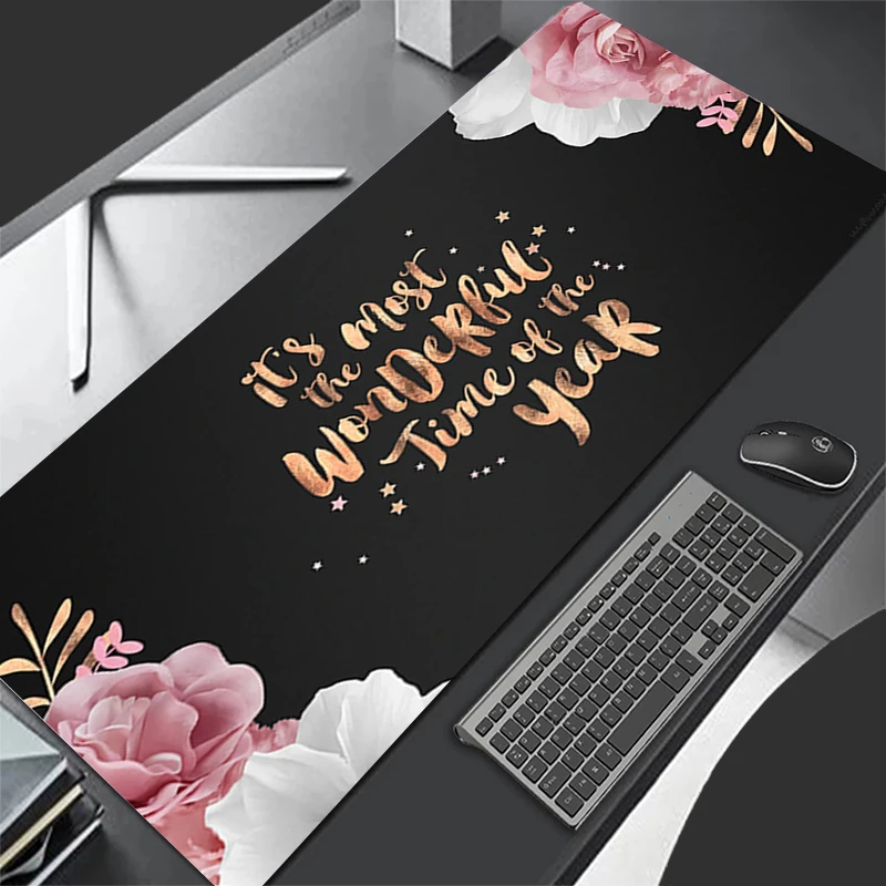 

Large Gaming Mousepad Beautiful Text XXL New Keyboard Pad Gamer Mouse Pad On The Table Speed Desk Mat Anime 900x400 Mouse Mat