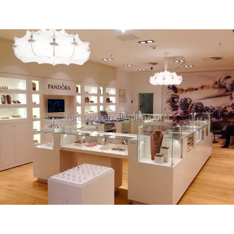 custom.Modern White Color Custom Jewelry Showcase Multi-Layer LED Illuminated Display Wall Cabinet Necklace Jewellery Shop