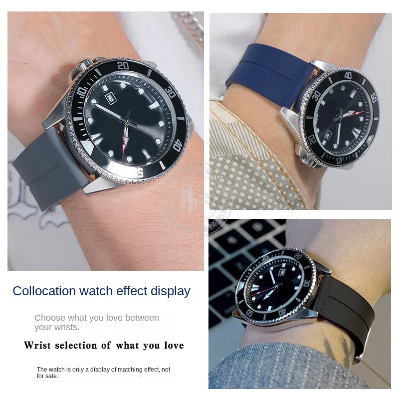 22mm Soft Silicone Strap for Casio Marlin MDV-106 Duro MDv106 MTP-1374 1375 EFS-S510 EFV-540 Strap Bracelet Magnetic Fold Buckle