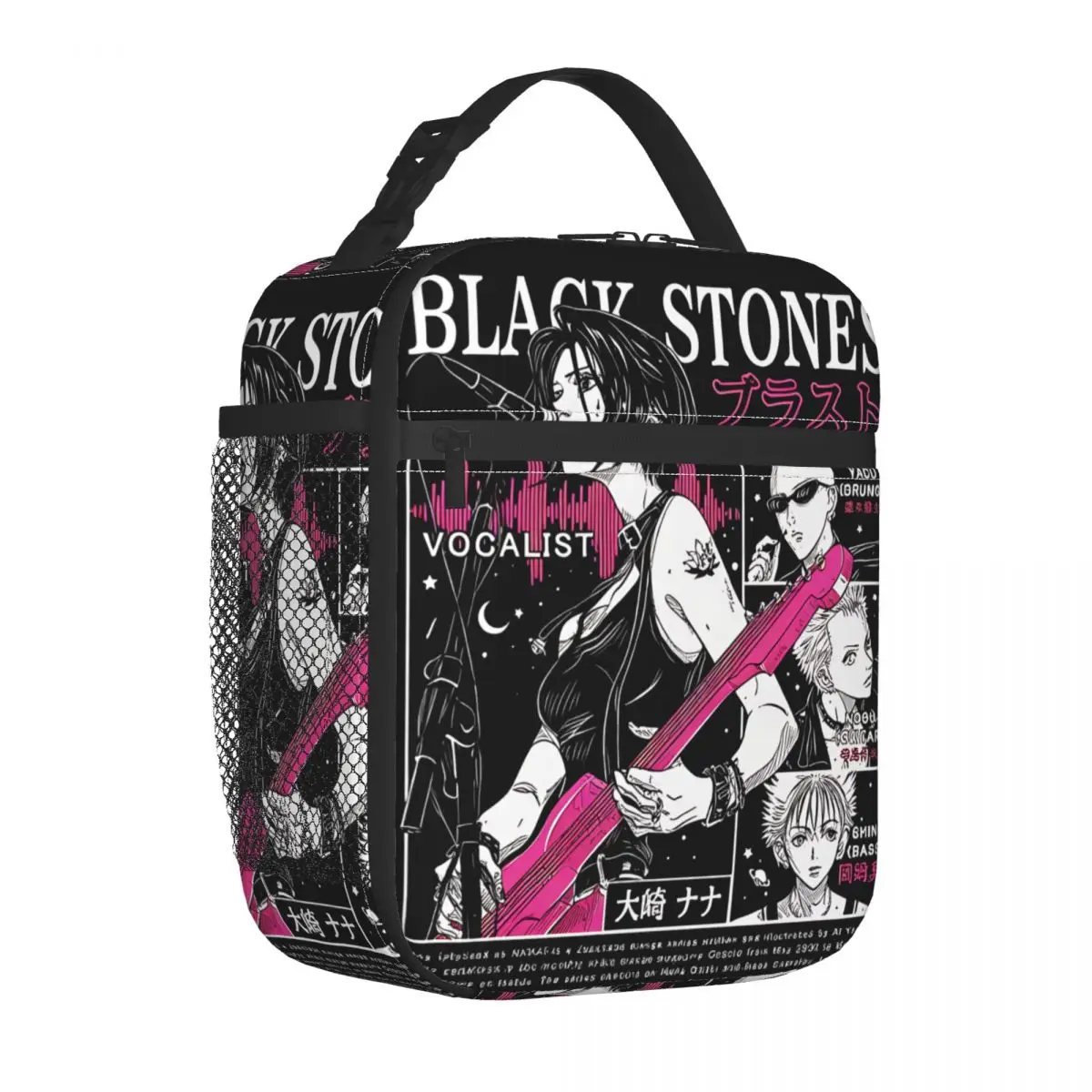 NANA Insulated Lunch Bag High Capacity Japanese Anime Meal Container Thermal Bag Tote Lunch Box School Travel Bento Pouch