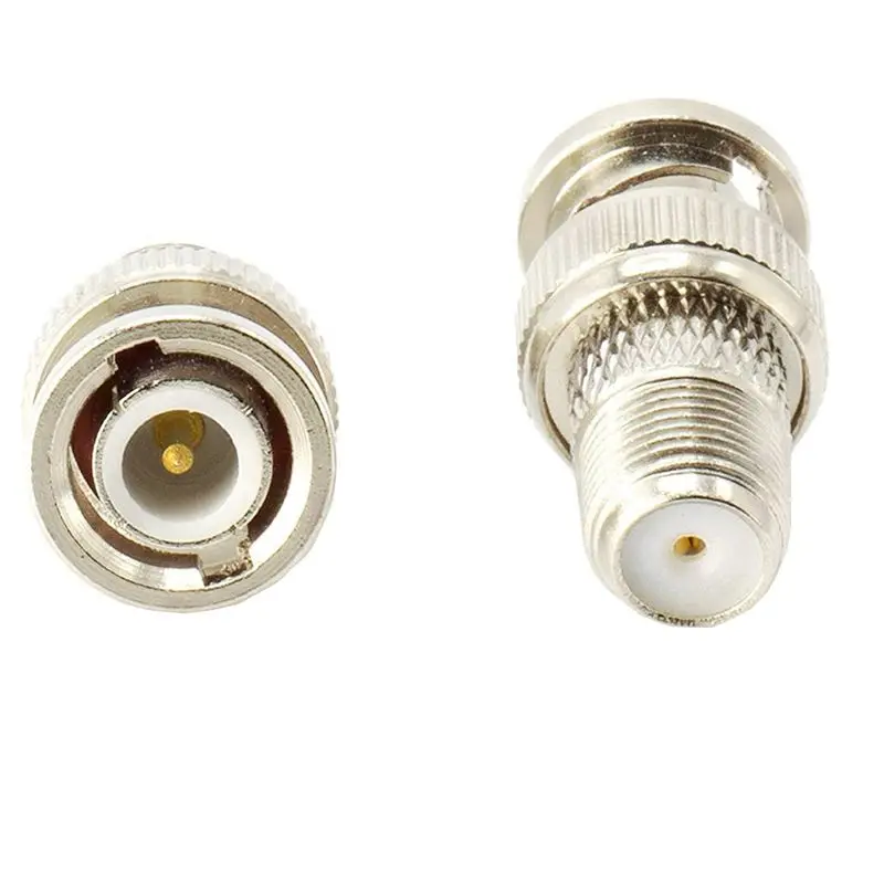 F To BNC Adapter BNC Male To F Female RF Coaxial Adapter, Used For Closed-Circuit Television Camera Scanners