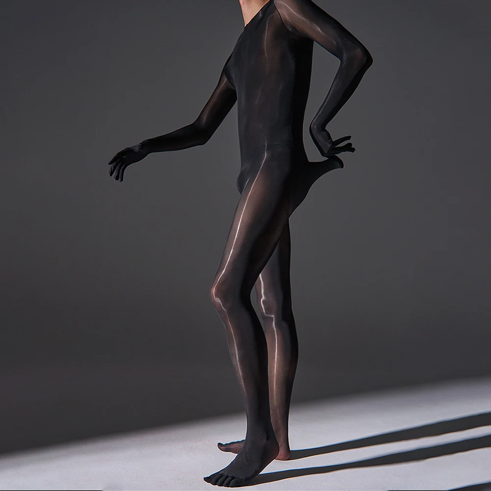 

Sexy Mens Lingerie Body Stockings See Through Socks Full Body Pantyhose Club Back Take Off Jumpsuit Elastic Bodyhose