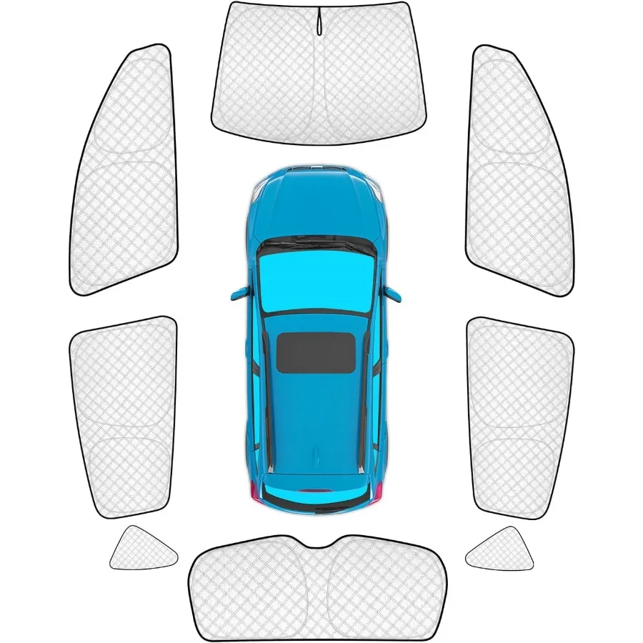

8pcs Thicken Full Sun Shades for Subaru Crosstrek 20182023 Accessories Car Window Covers Sunshade for Windshield Side Rear UV B