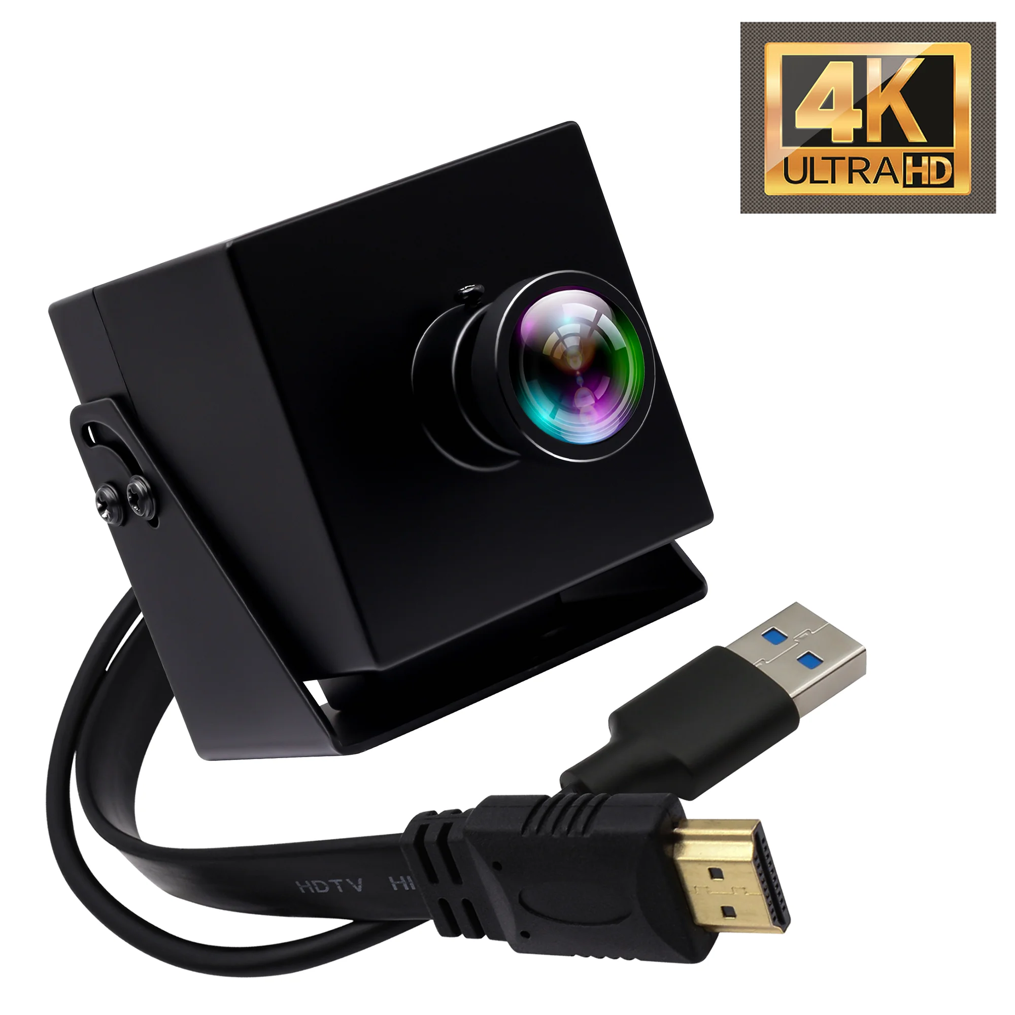 ELP 4K USB Camera Real Time 30fps Ultra HD Camera Mini Streaming Webcam 2X Digital Zoom Video Conference Camera for PC Computer