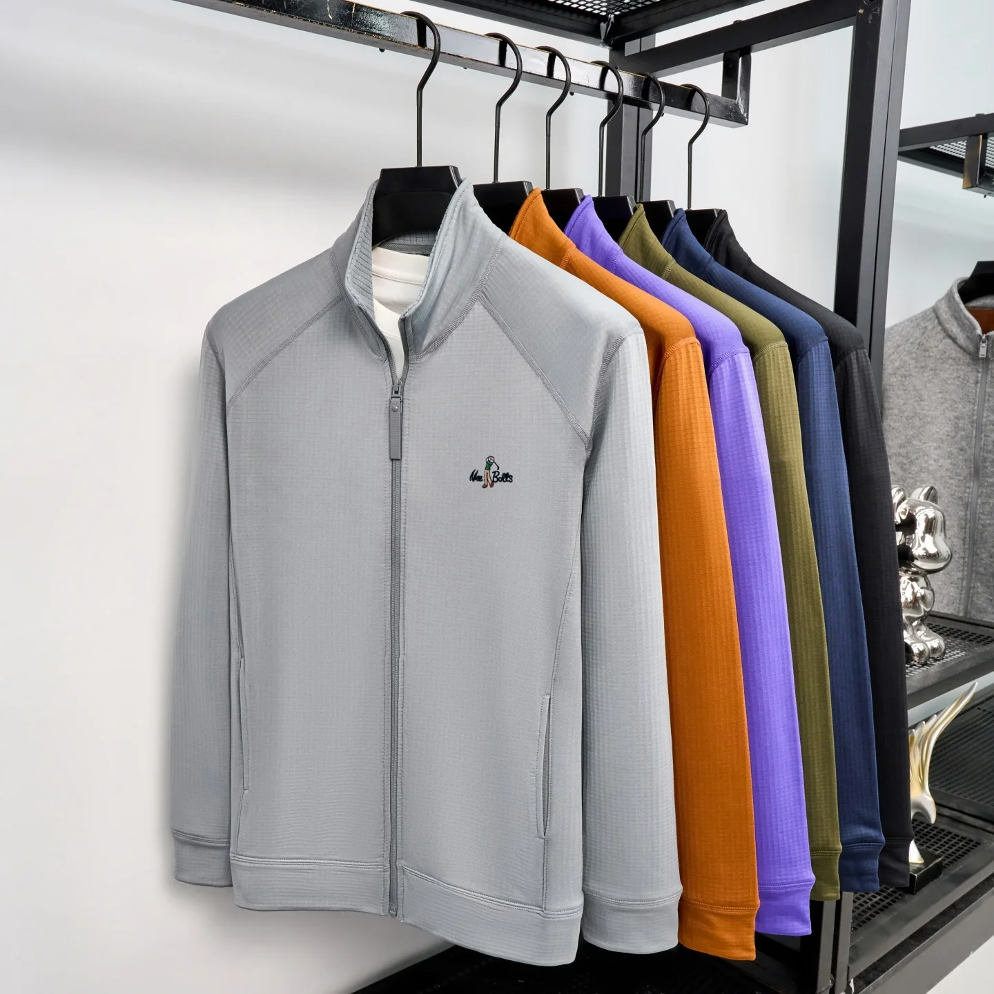 Luxusmarke Herren Jacke Designer neue Mode raffinierte Cartoon Muster Golf Freizeit weiche Komfort Reißverschluss Mantel – Detail 2