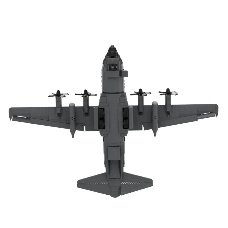 Bloques de construcción Moc para niños, avión Hercules juguete para armar de ladrillos, serie militar, escala 1:38, C-130H