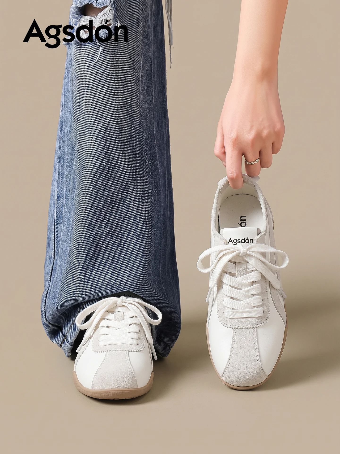

Agsdon Ballet Dequn Shoes Women's Summer Thin Casual Sports Shoes Low Top Flat Bottom Rubber Sole round Toe Deep Mouth