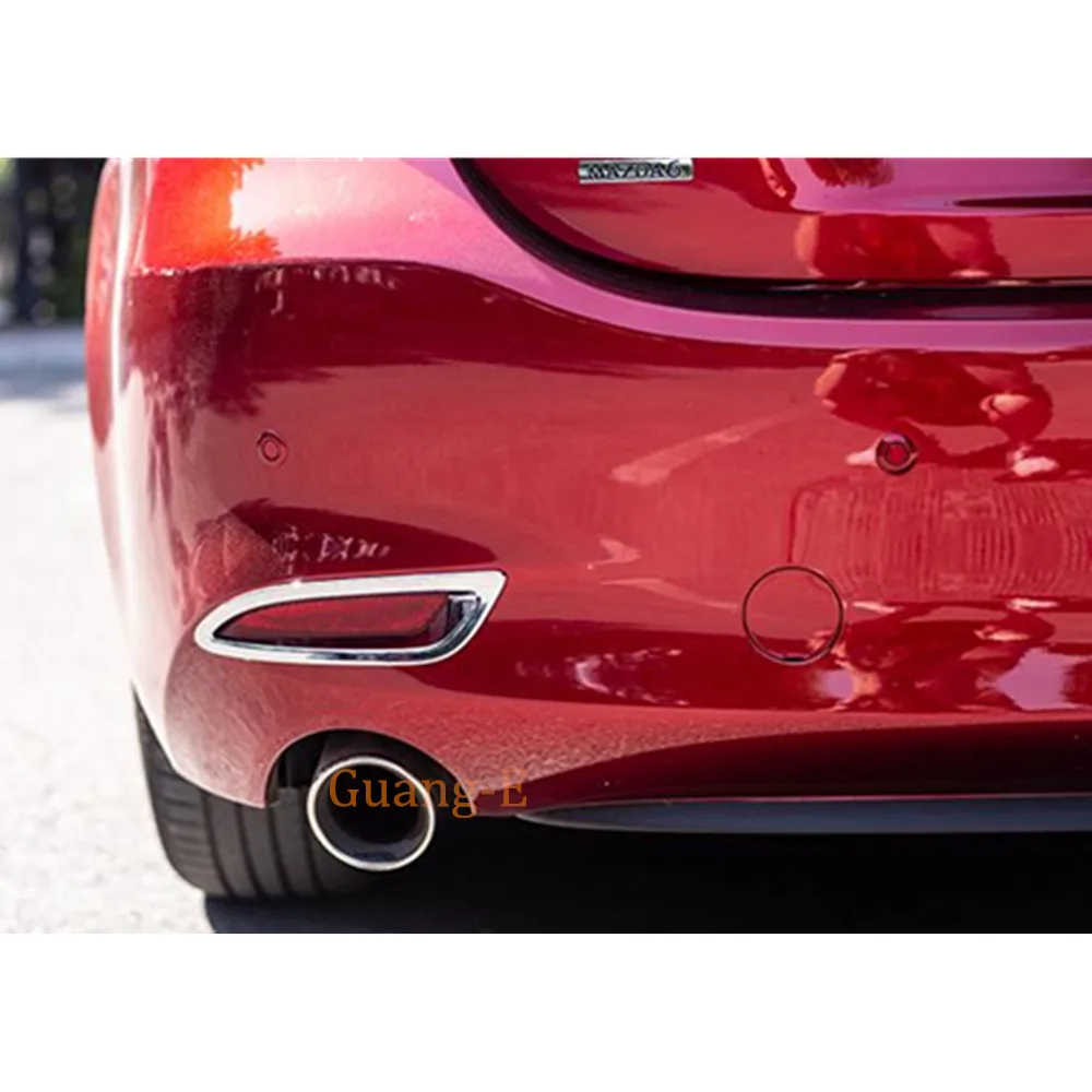 For Mazda 6 Mazda6 Atenza 2020 2021 2022 2023 Car Styling Cover Trim Back Tail Rear Fog Light Lamp Frame Stick Panel Eyebrow