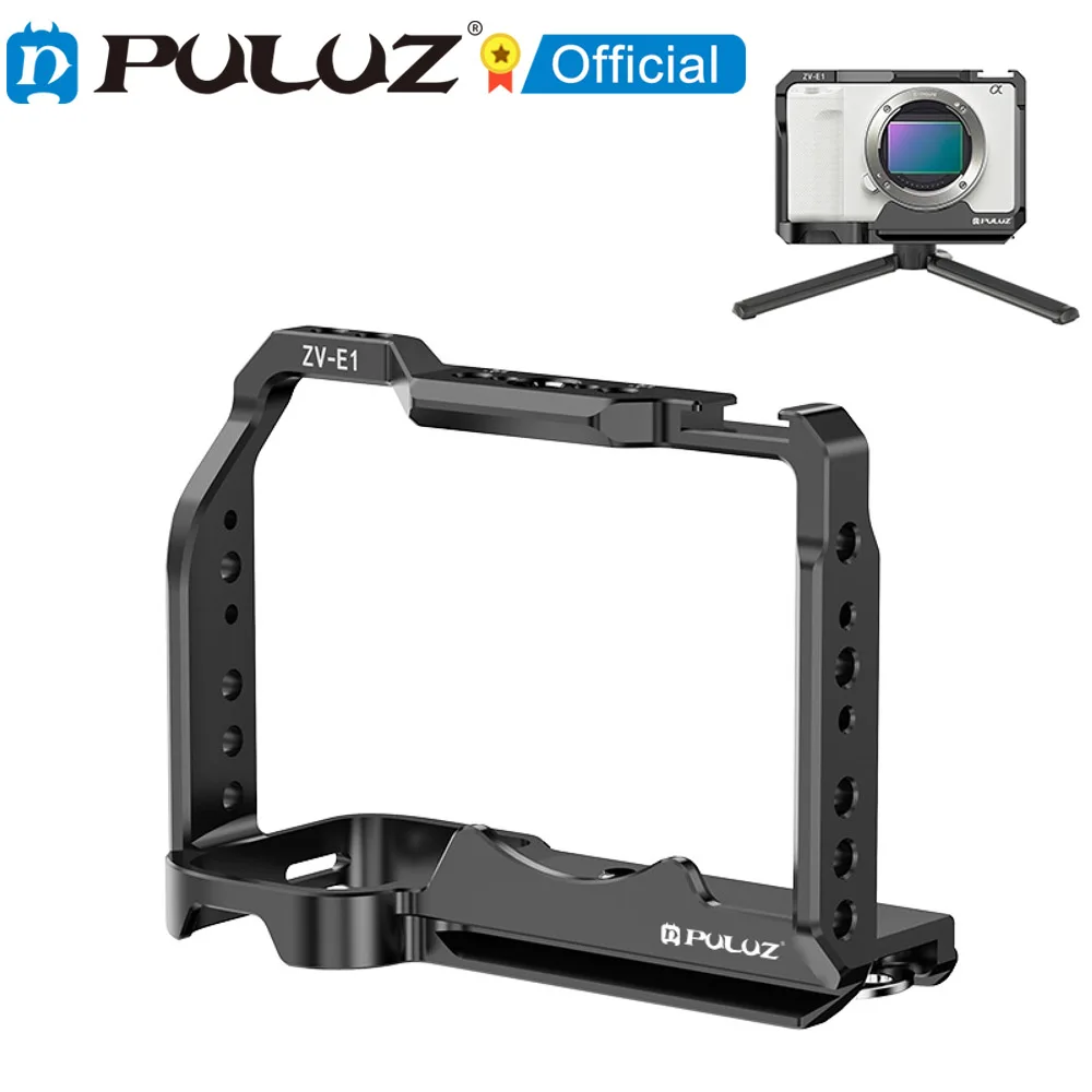 

PULUZ For Sony ZV-E1 Aluminum Alloy Camera Cage Stabilizer with 1/4 & 3/8 Screw Holes