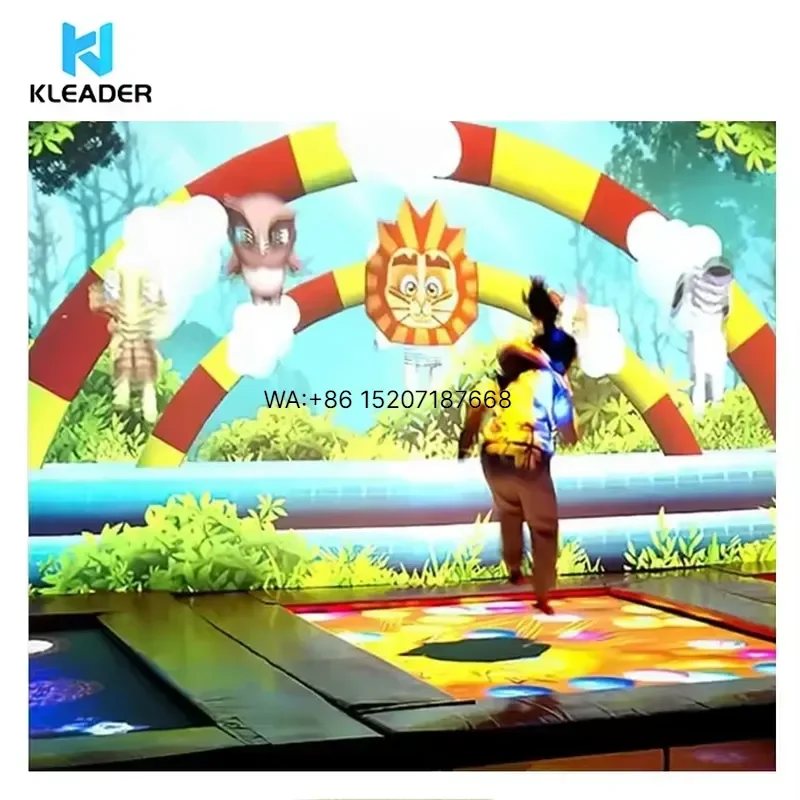 Wmwmnu for Ar Interactive Trampoline Games Wall Projector Virtual Projection Kinect Games for Kids Gaming Touchless Indoor