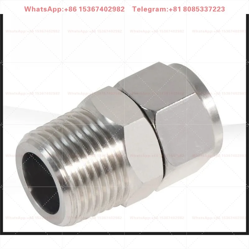 10Pcs 304 Stainless Steel Straight Thread Quick Twist Connector, PC Quick Plug for Air Pump Piping Connection Parts
