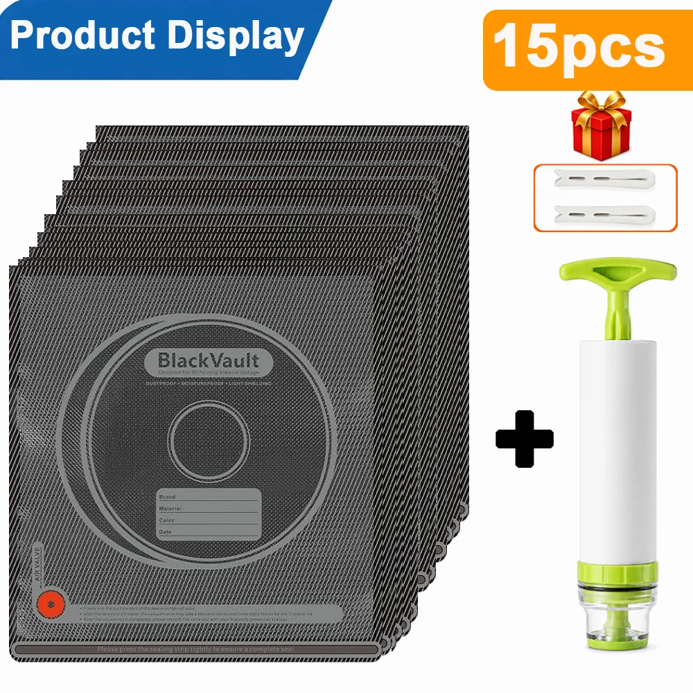 3D-Filament Vakuum-Aufbewahrungsbeutel-Set Lichtundurchlässige Wiederverwendbare Versiegelungsbeutel Staubdicht Feuchtigkeitsbeständig für PLA PETG ABS TPU ASA PA PC DP