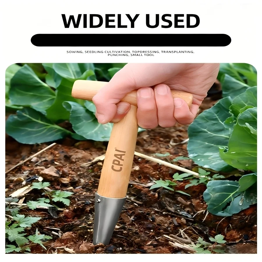 Handheld Gardening Hole Puncher | Stainless Steel Soil Insertion Tool for Easy Planting and Transplanting agriculture tools