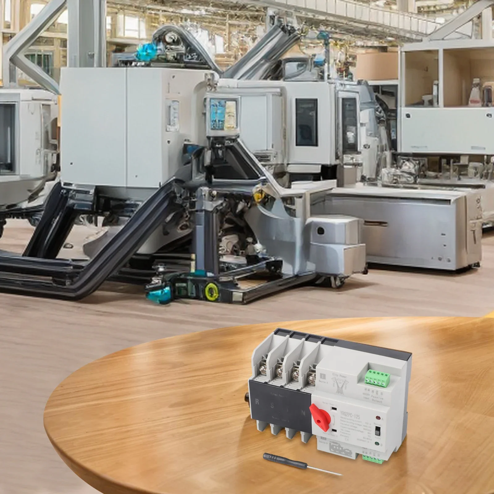 Nowy przełącznik transferowy do użytku wewnątrz i na zewnątrz, model 2022, przełącznik zmiany zasilania, podwójny przełącznik zasilania 125A 50/60Hz AC 220V