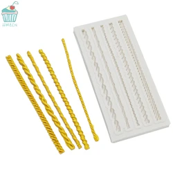 1PC Braided Rope Silicone Mold Kitchen DIY Dessert Chocolate Mold Fondant Cake Baking Tool Long Strip Lace Decoration Resin Mold