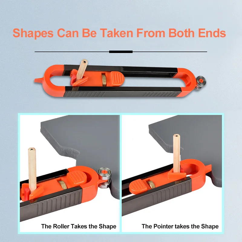 Contour Gauge Irregular Measurement Ruler Scribe Tool Contour Ruler Type remover Woodworking Edge Corner Measure Tools
