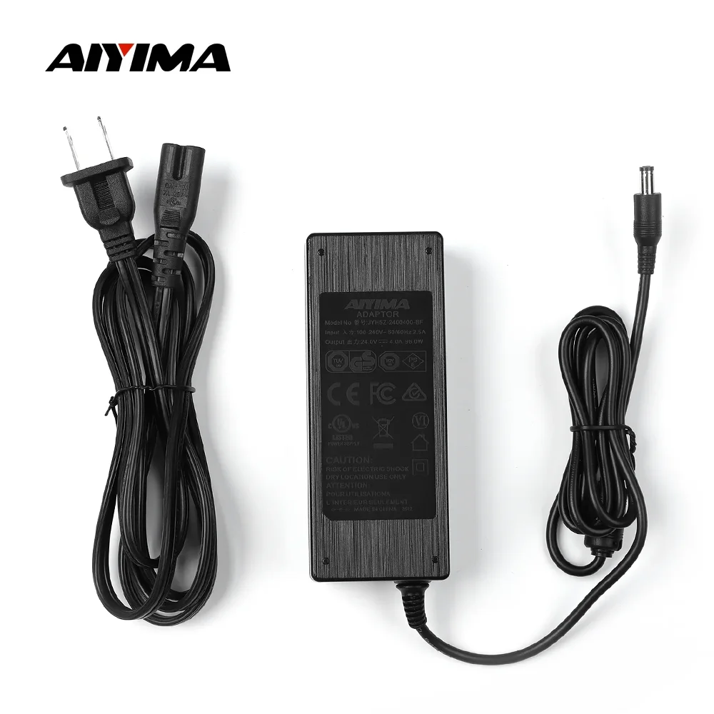 Amplifier 24V Power Adapter AC100-240V To DC24V 4A Power Supply For TPA3116 TPA3116D2 TDA7498E Sound Amplifiers US EU UK AU Plug