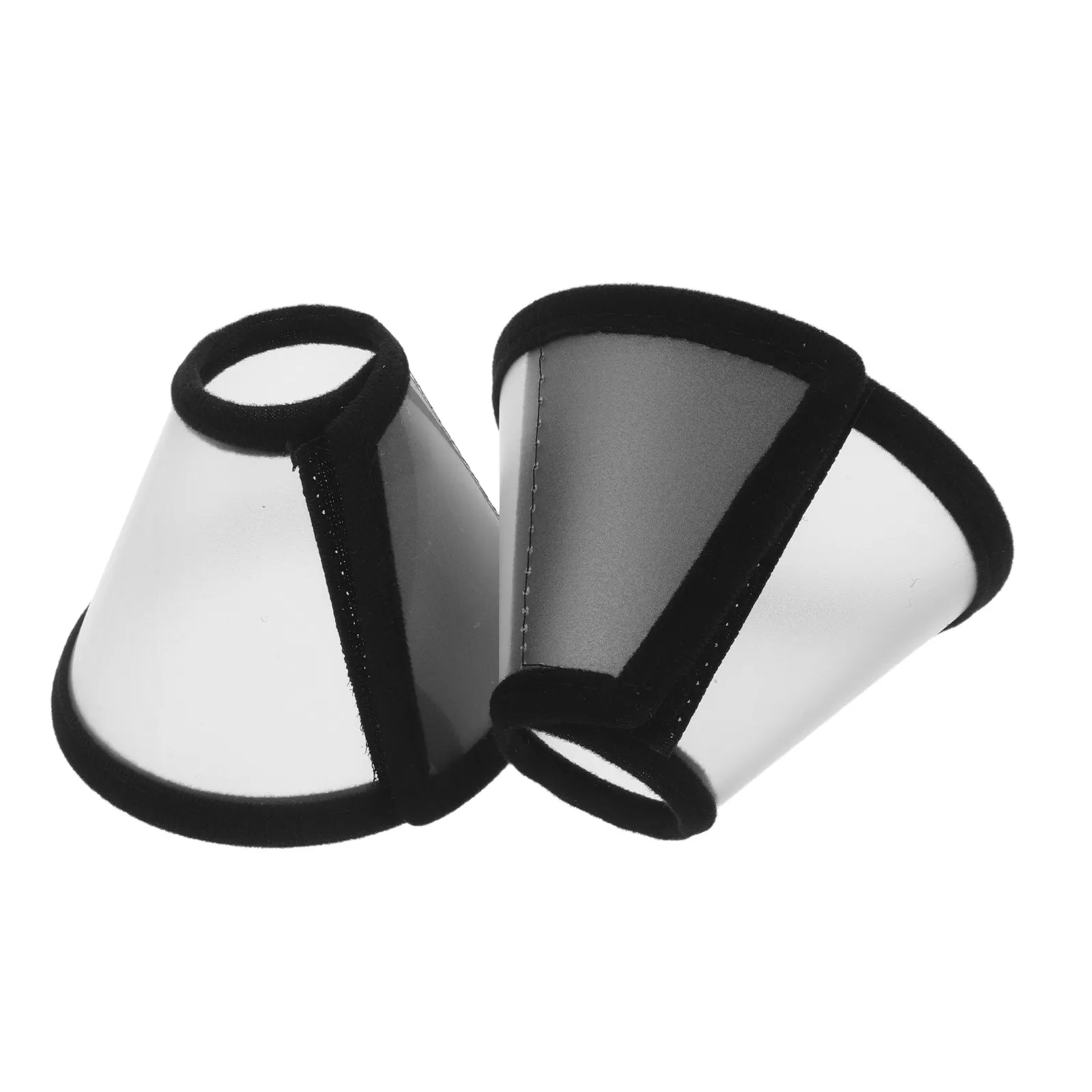 Lot de 2 colliers de protection transparents anti-morsure pour petits animaux, collier de récupération post-opératoire pour perroquets, hamsters, souris