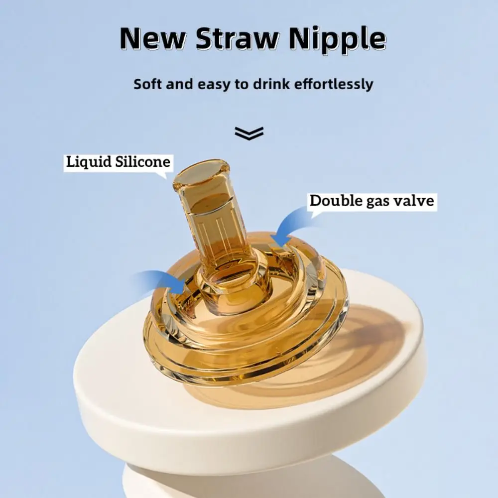 

High capacity 240ml/300ml Straw Cup 5CM Wide Neck Anti-Colic Milk Bottle PP Material BPA Free Feeding Bottle