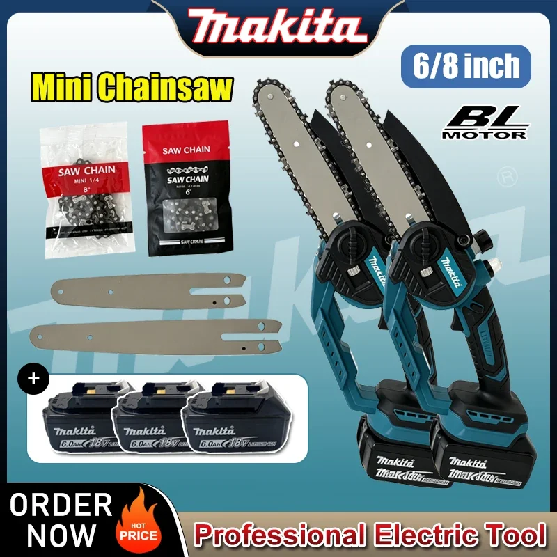 

Makita Brushless Mini Chainsaw Portable Cordless Electric Chain Saw For Garden Branch Cutting Wood Pruning