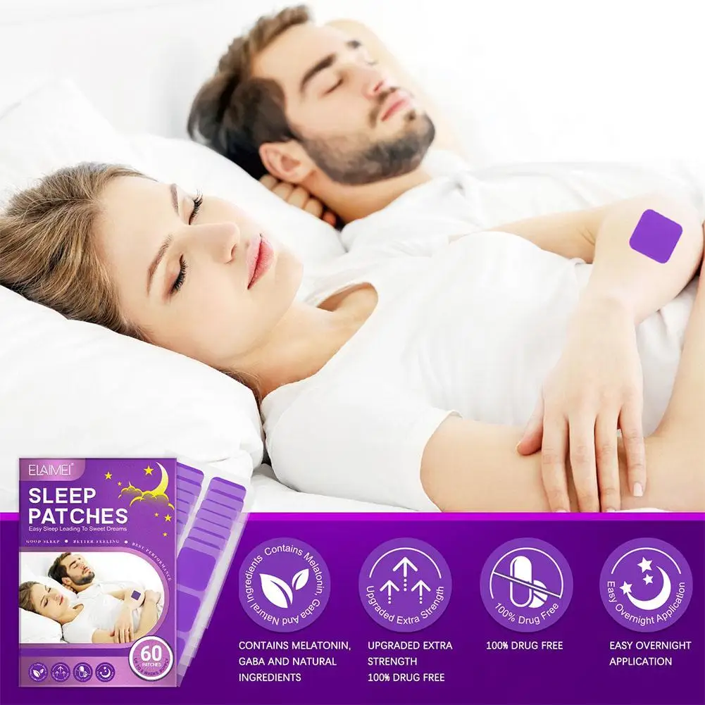 60pcs Insomnia Treatment Relieve Anxiety Decompression Headache Neurasthenia Soothing Plasters Body Relaxing Help Sleeping Patch