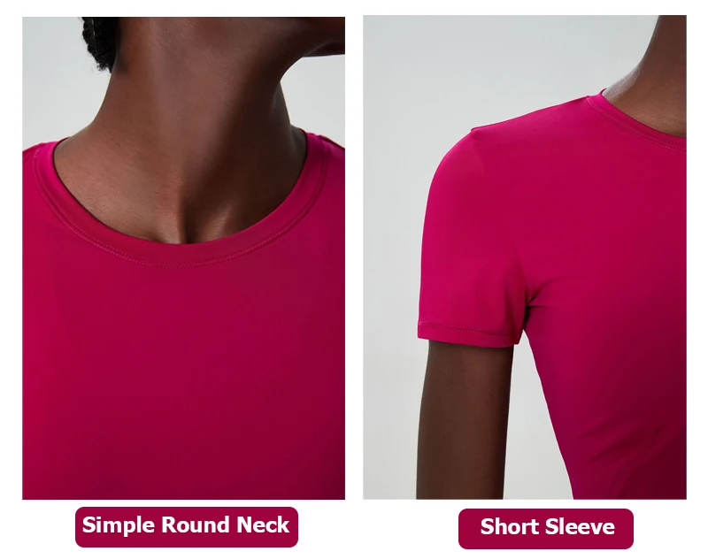 Frauen Zwei Stücke Fitness Yoga Set Sommer Einfarbig Kurze Sportswear Atmungsaktiv Schnell Trocknend Laufen Outdoor Anzug Turnhalle Kleidung – Detail 4