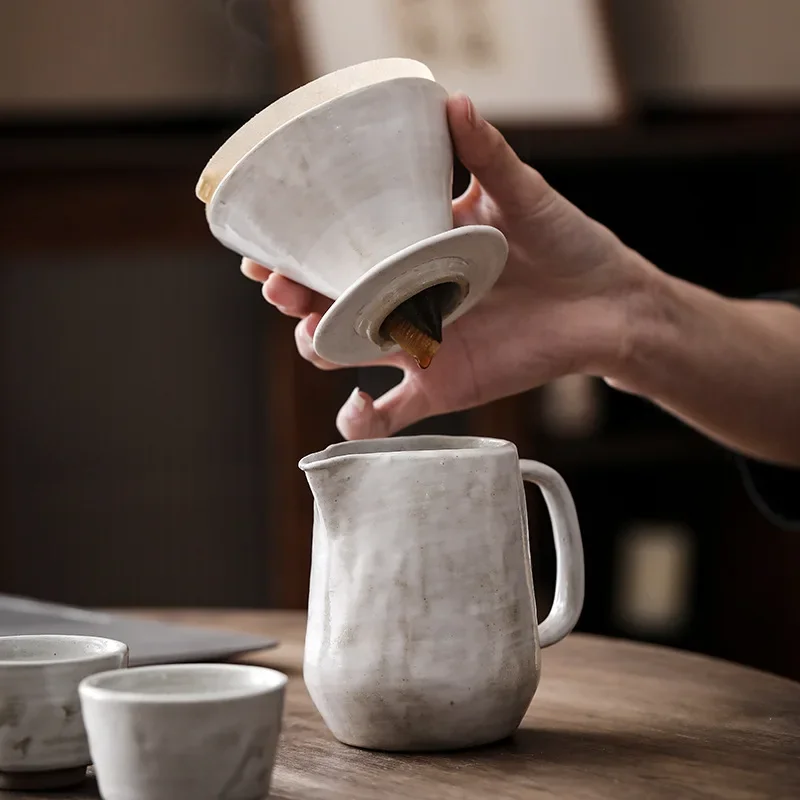 Hand Brewed Coffee Pot Filter Set Household Coarse Pottery Afternoon Tea Coffee Filter Cup Tea Cup Coffee Utensils