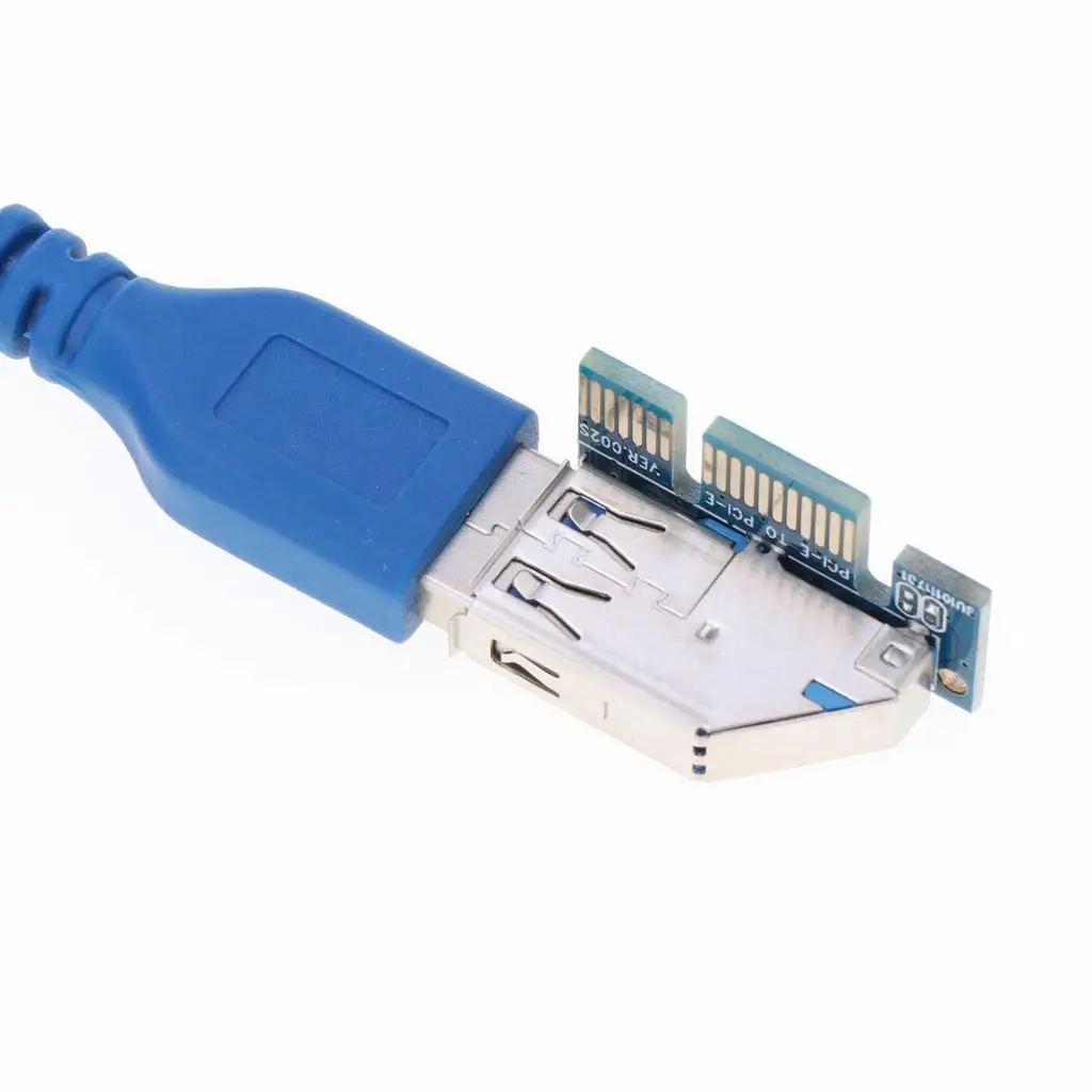 PCI Express Extension Cable USB 3.0 60cm Blue Pcie X1 Plug Durable Riser for Custom PC Build