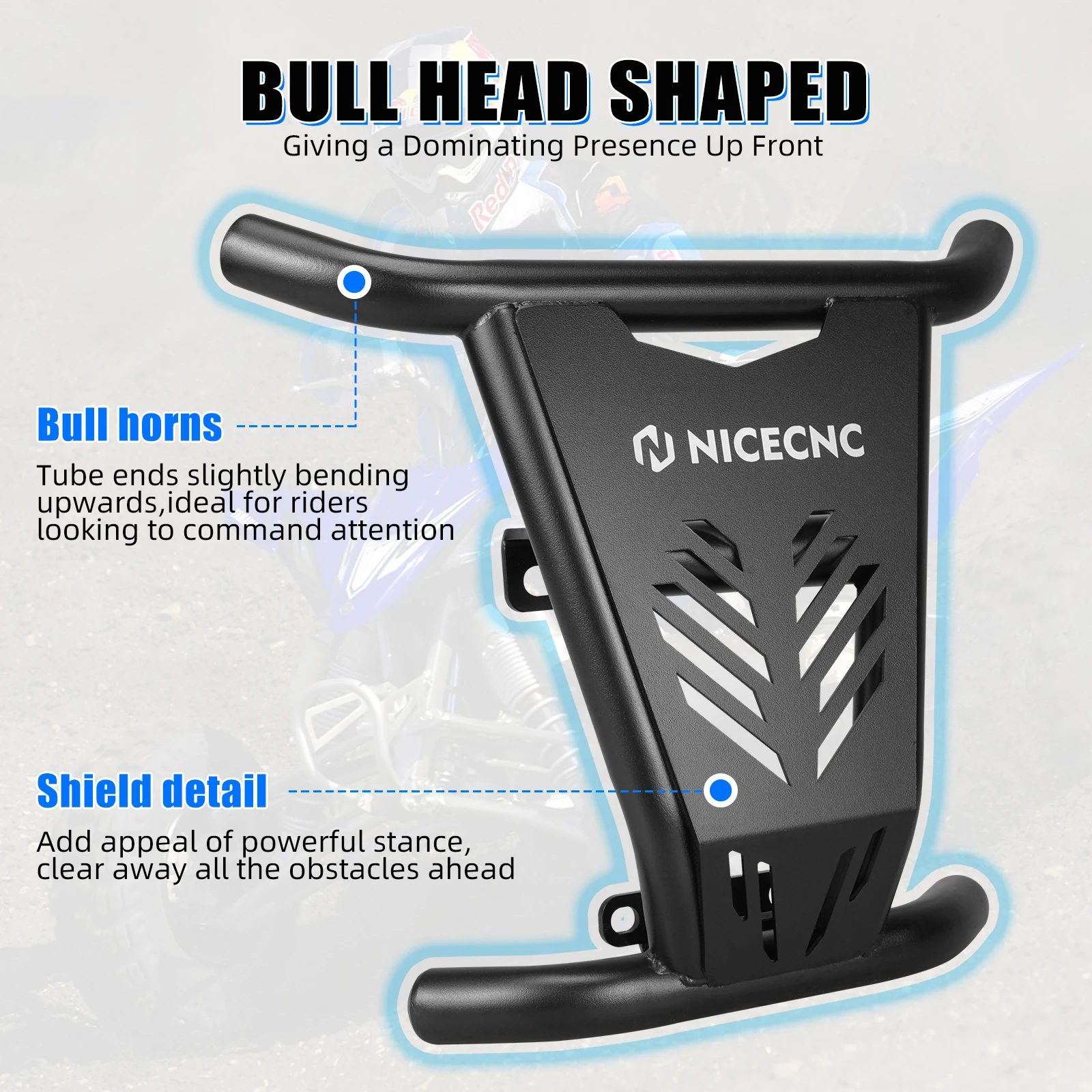 NICECNC For Yamaha Raptor 700 ATV Front Bumper Grab Bar Protector For Yamaha Raptor 700R 2016-2026 Thicken Aluminum Accessories - view 4