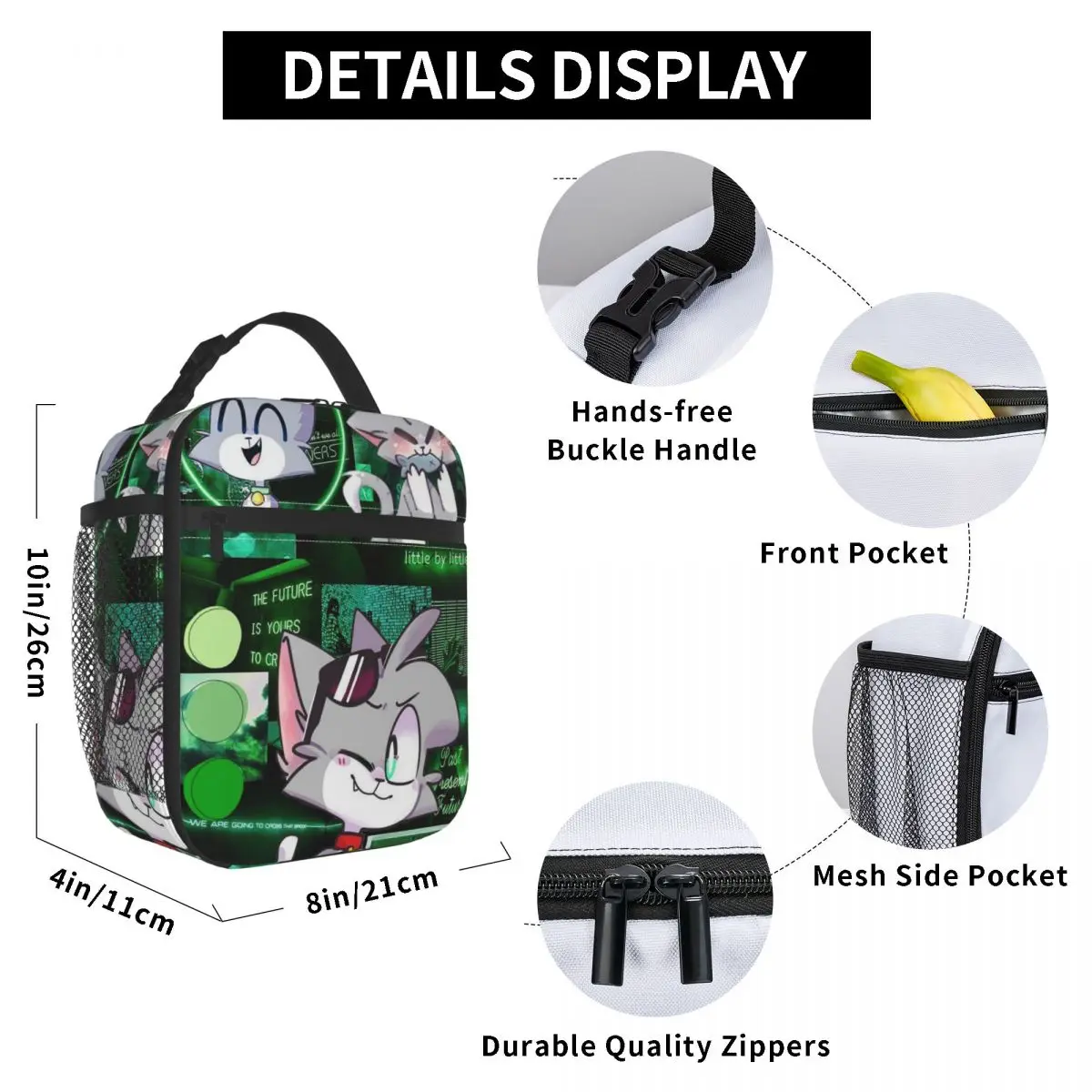 Cartoon Popular Funny Acenix Insulated Lunch Bag for Women Office Cooler Thermal Food Box Tote Leakproof Lunch Boxes Container