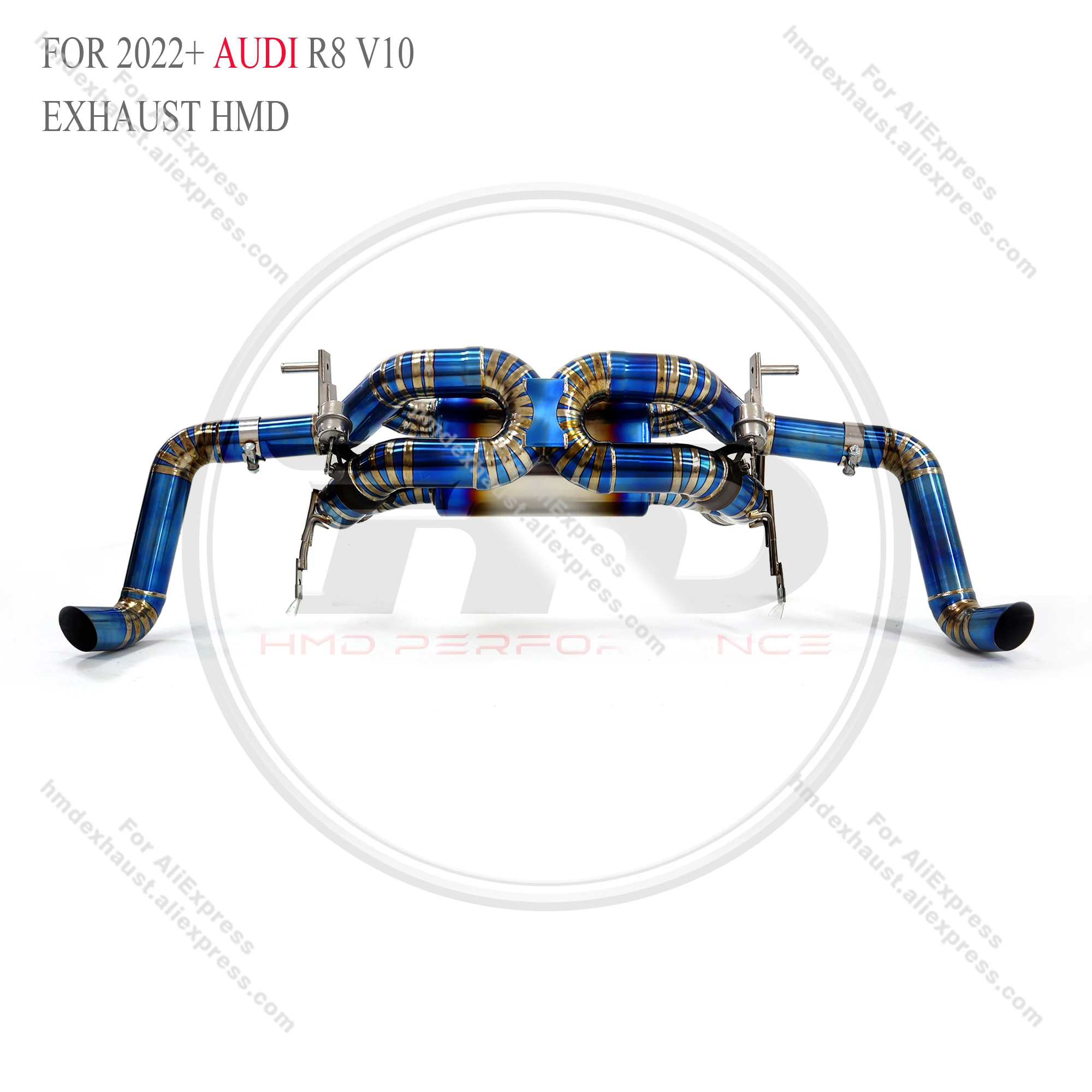 

HMD Titanium Exhaust System Sport Catback for Audi R8 V10 2022+ Muffler With Valve WIthout OPF