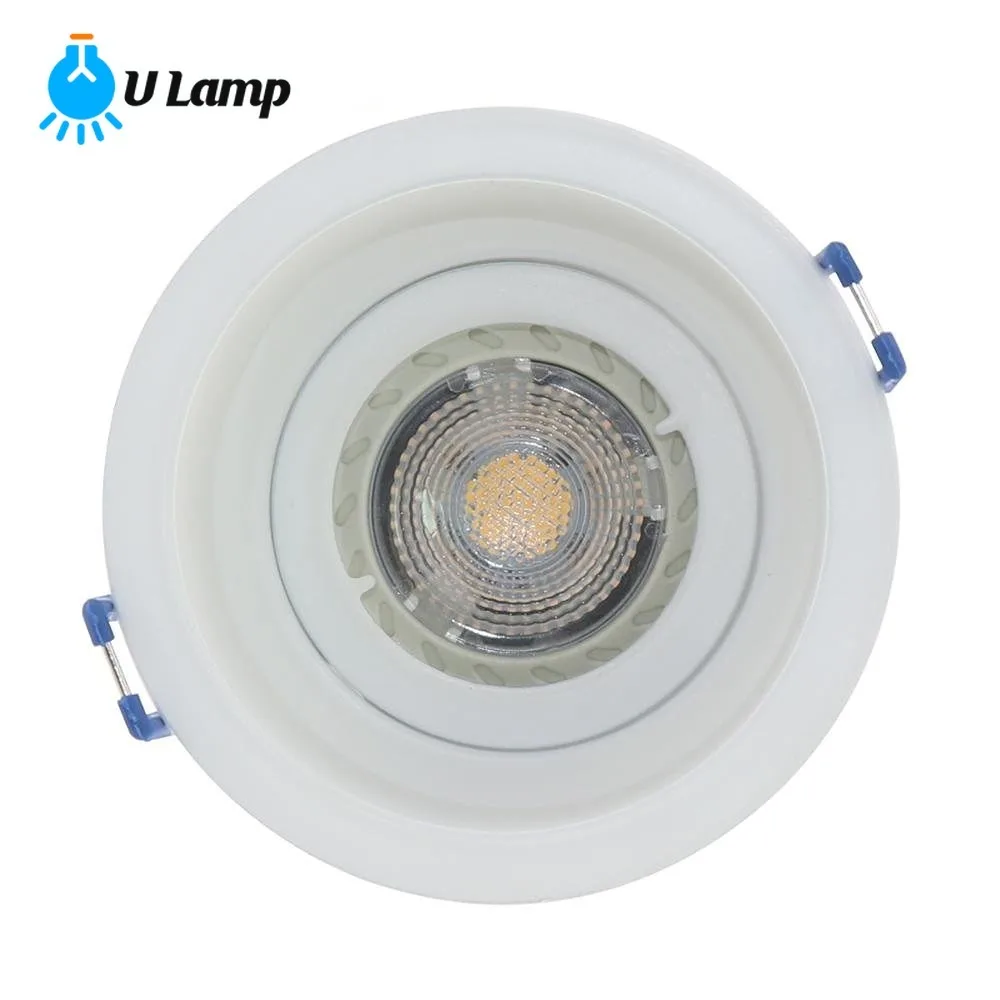 GU10 Round White MR16 Spotlight Bulb Lamp Holders Ceiling Lamp Holder Bases Halogen Light Bracket Cup Aluminum LED Downlight